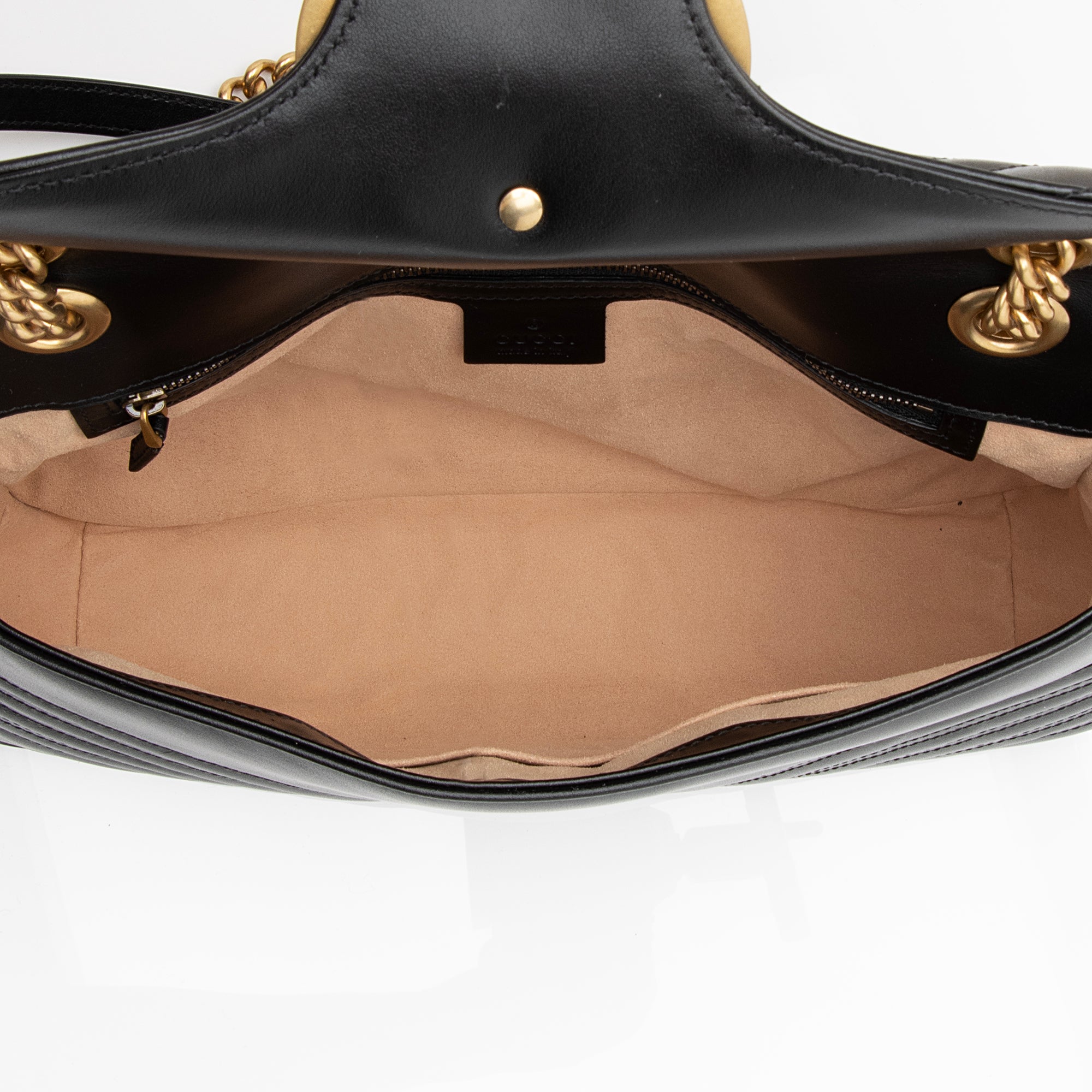 Gucci Matelasse Leather GG Marmont Medium Shoulder Bag (SHF-23019)