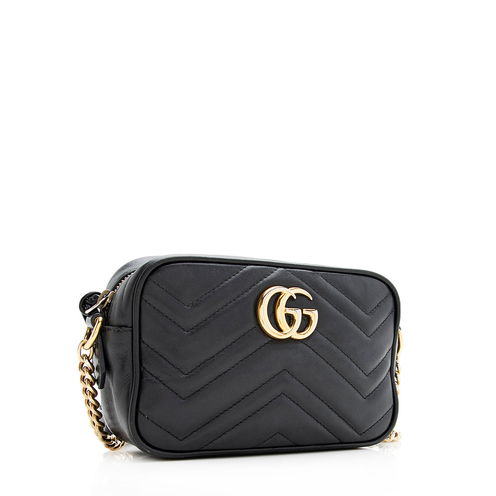 Gucci Matelasse Leather GG Marmont Mini Bag (SHF-19626)