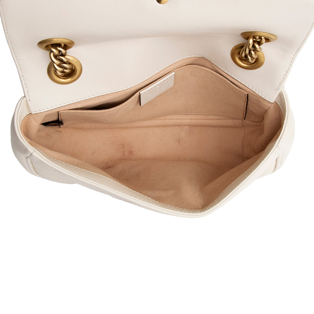Gucci Matelasse Leather GG Marmont Mini Shoulder Bag (SHF-20163)