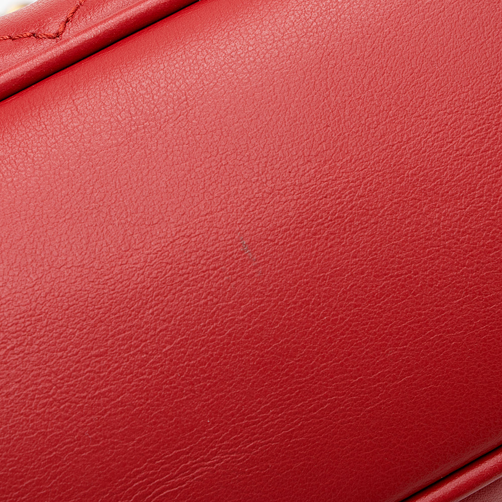 Gucci Matelasse Leather GG Marmont Small Flap Shoulder Bag (SHF-13400)