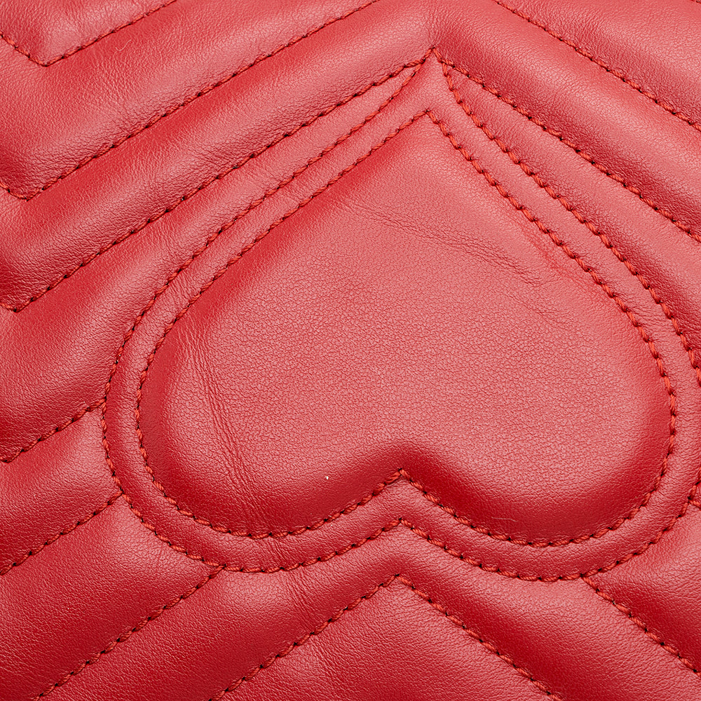 Gucci Matelasse Leather GG Marmont Small Flap Shoulder Bag (SHF-13400)