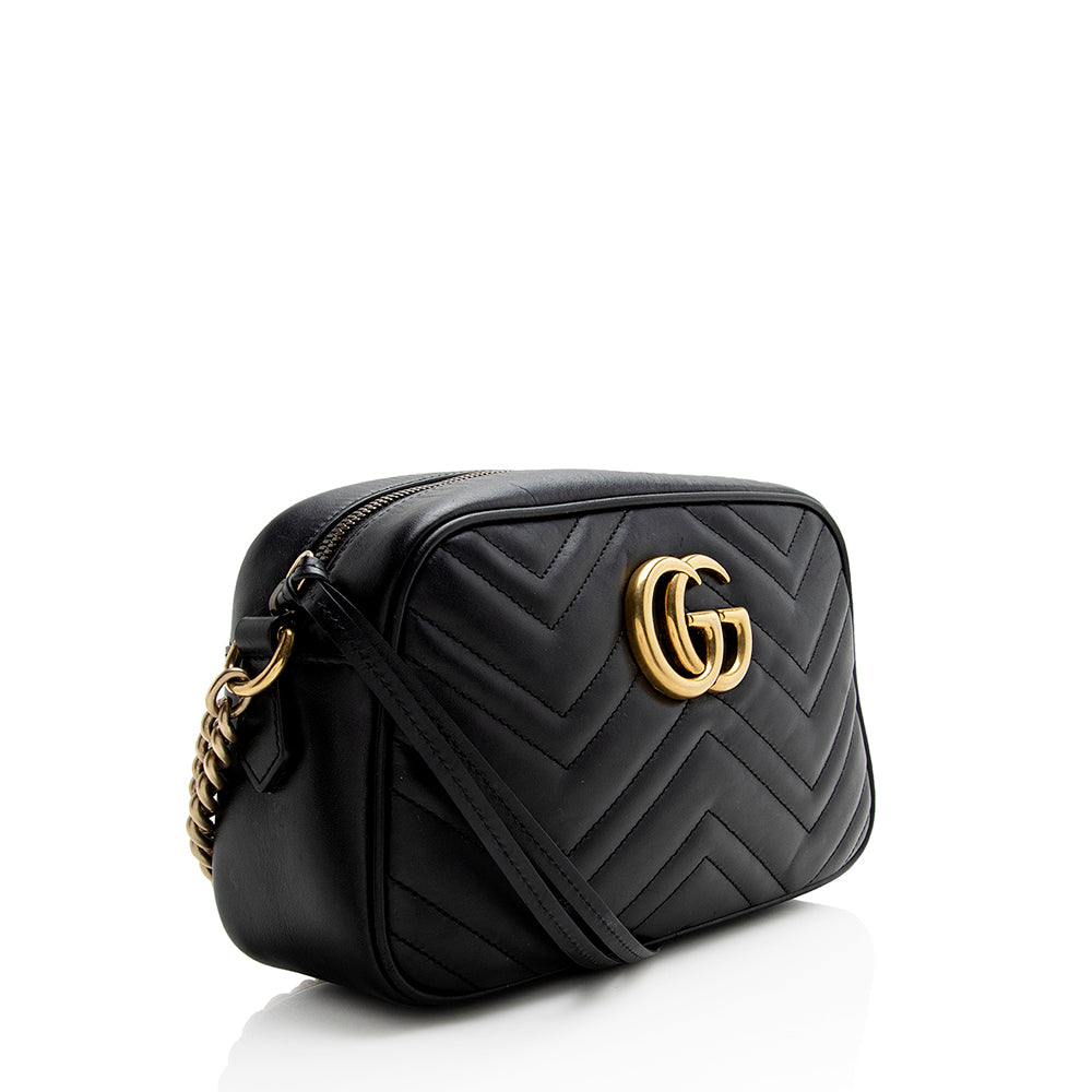 Gucci Matelasse Leather GG Marmont Small Shoulder Bag (SHF-22525)