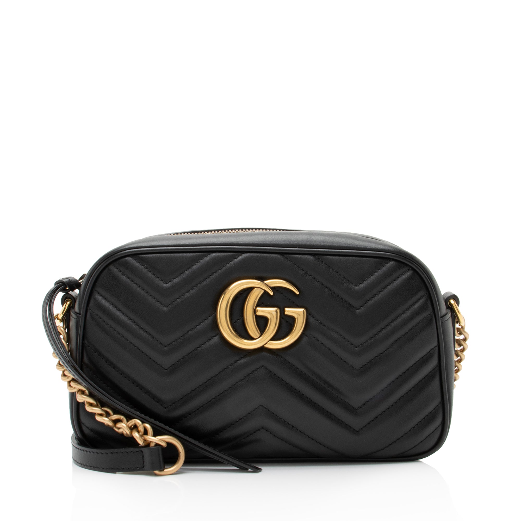 Gucci Matelasse Leather GG Marmont Small Shoulder Bag (SHF-23139)