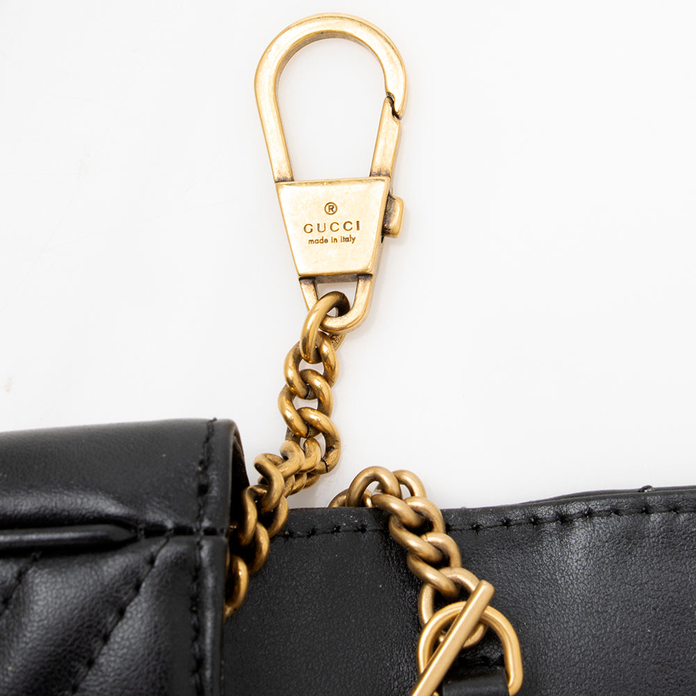 Gucci Matelasse Leather GG Marmont Super Mini Bag (SHF-19165)