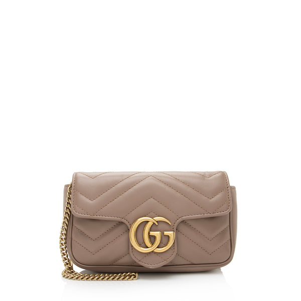 Gucci Matelasse Leather GG Marmont Super Mini Bag (SHF-22852) – LuxeDH