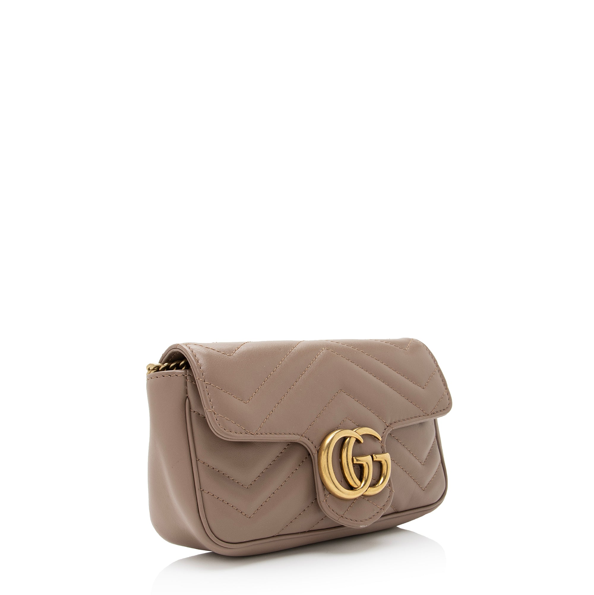 Gucci Matelasse Leather GG Marmont Super Mini Bag (SHF-gHEKBW)