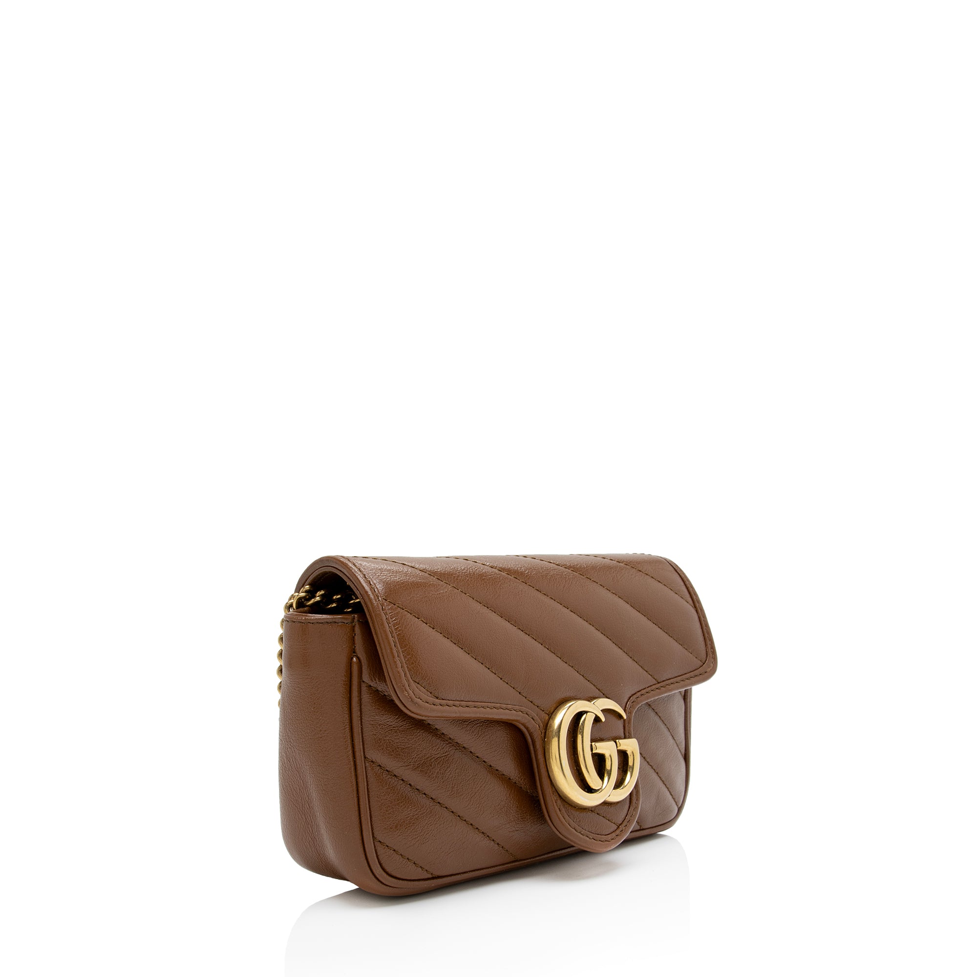 Gucci Matelasse Leather GG Marmont Super Mini Bag (SHF-E9ZcFF)