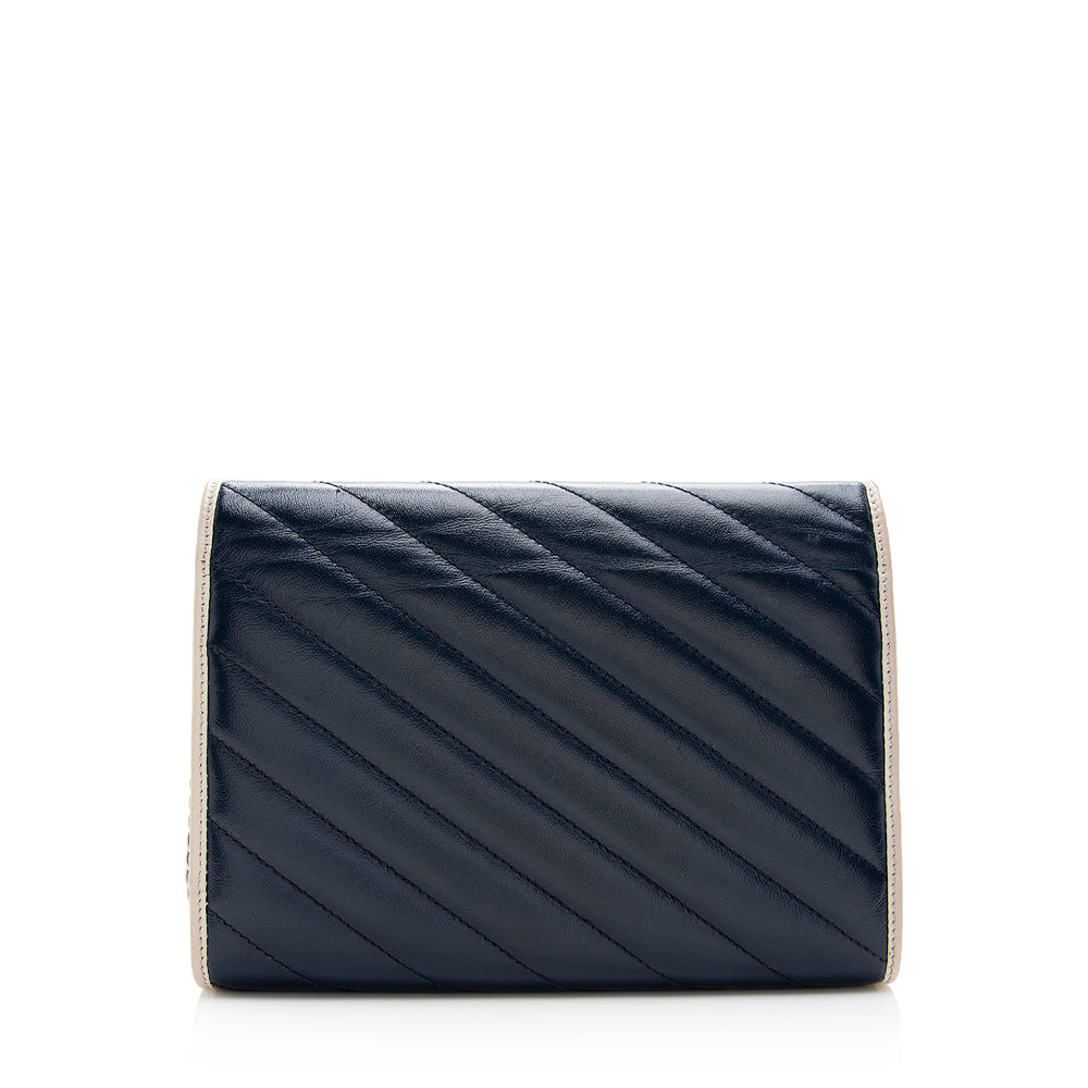 Gucci Matelasse Leather Torchon GG Marmont Mini Chain Bag (SHF-20671)