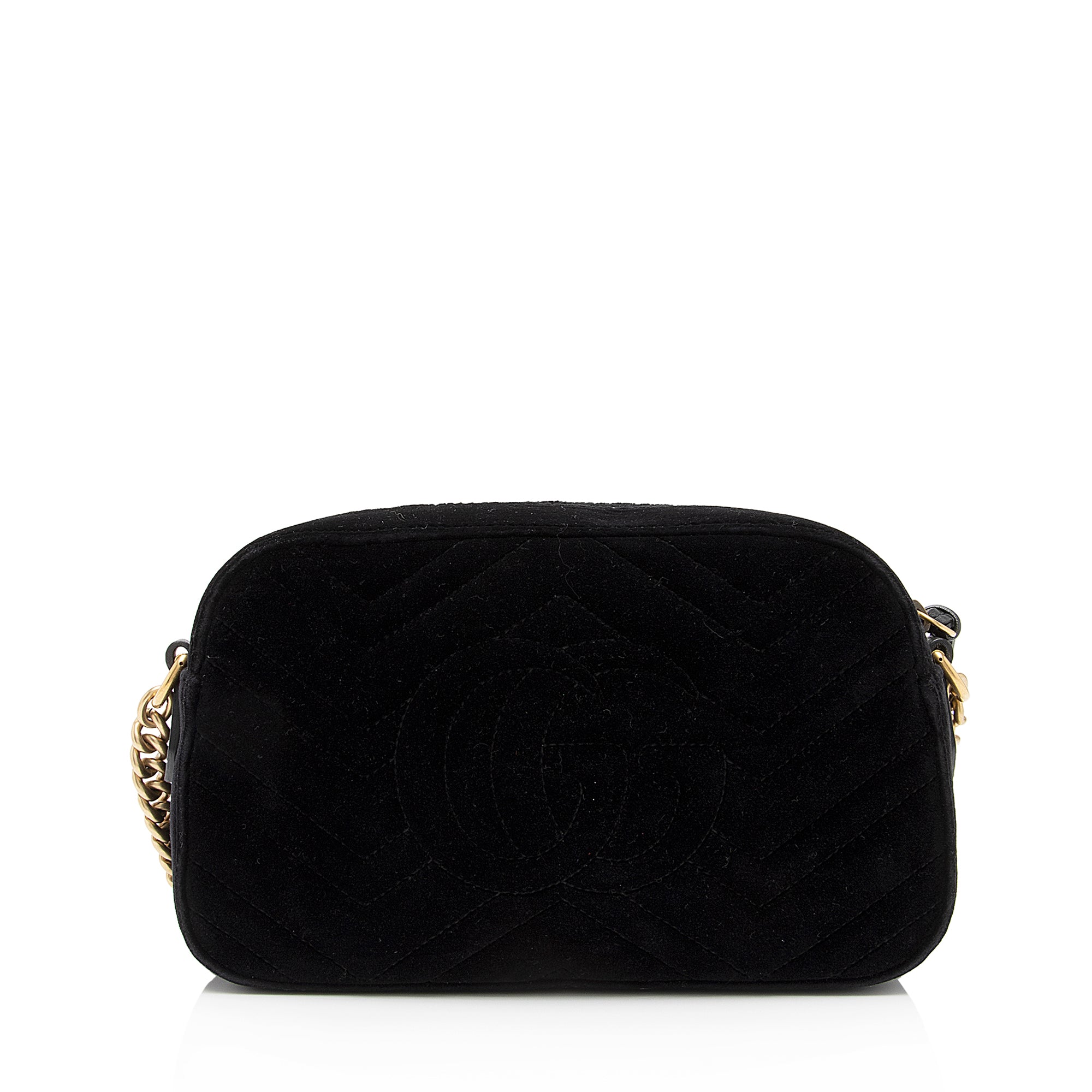 Gucci Matelasse Velvet GG Marmont Small Shoulder Bag (SHF-zFaOw0)