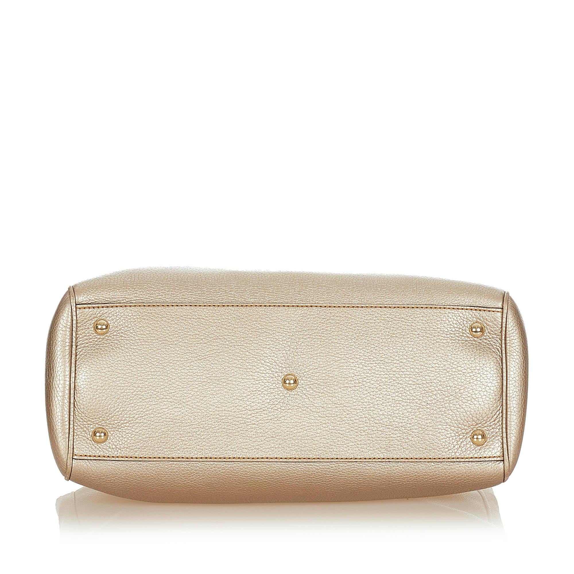 Gucci Medium Bamboo Shopper Leather Satchel (SHG-32499)