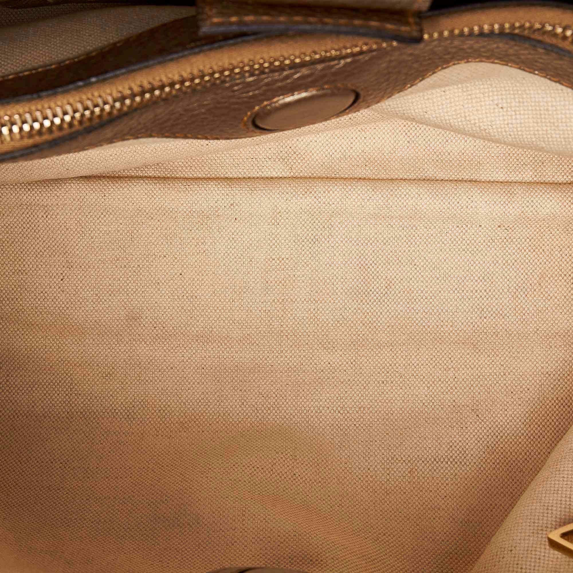 Gucci Medium Bamboo Shopper Leather Satchel (SHG-32499)