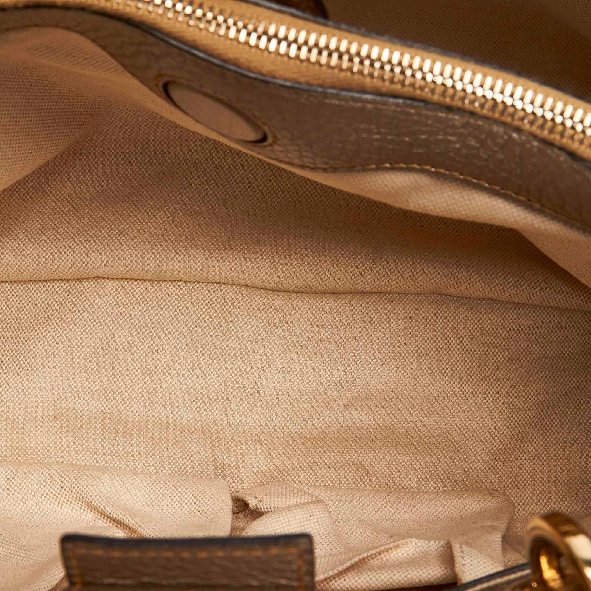 Gucci Medium Bamboo Shopper Leather Satchel (SHG-32499)