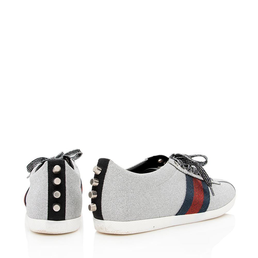 Gucci Metallic Glitter Bambi Low Top Sneakers - Size 7.5 / 37.5 (SHF-19662)