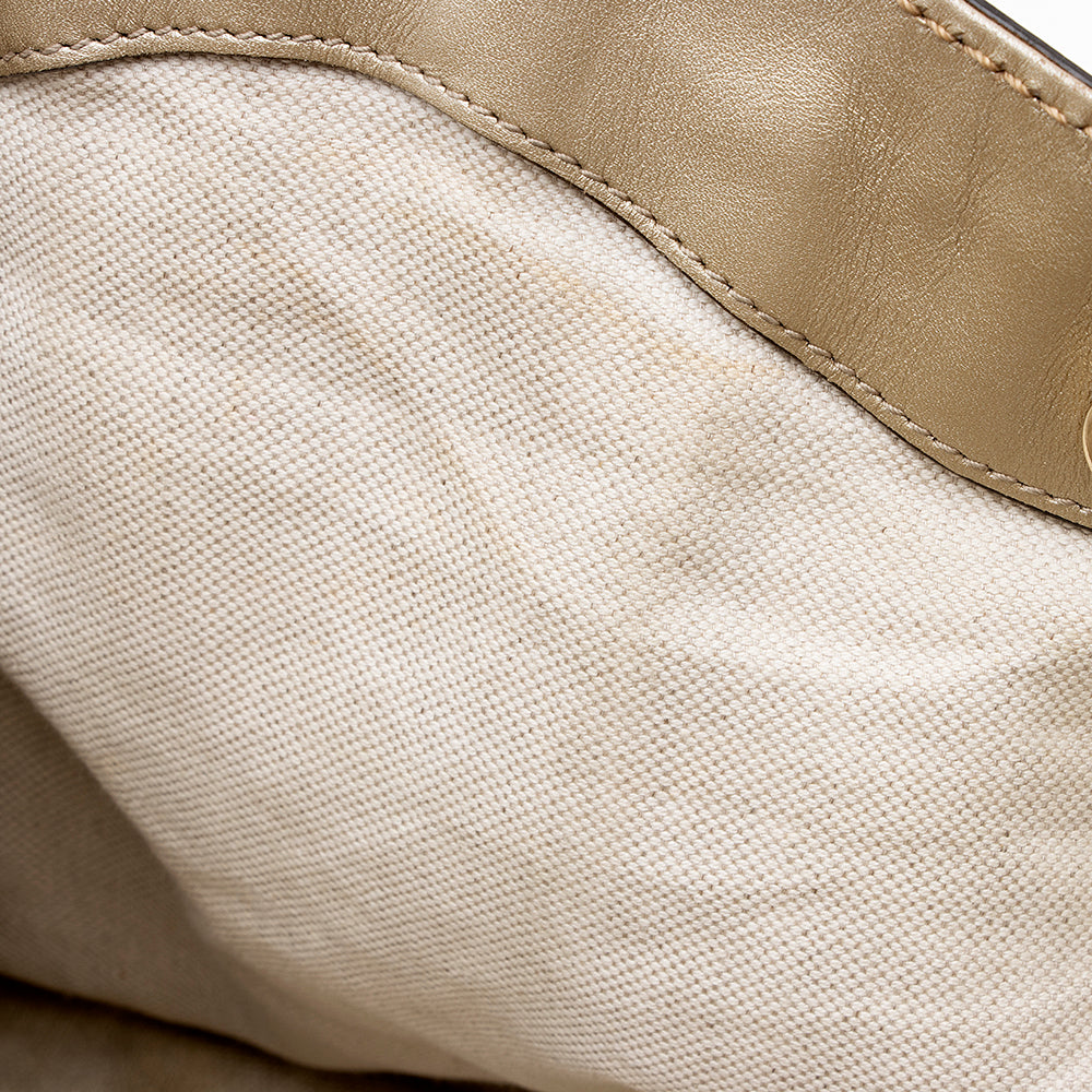 Gucci Metallic Guccissima Leather Sukey Medium Tote (SHF-13556)