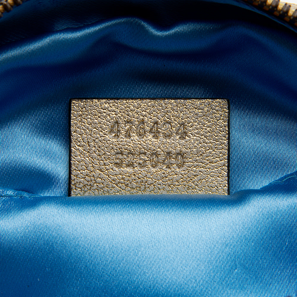 Gucci Metallic Matelasse Leather GG Marmont Belt Bag - Size 34 / 85 (SHF-12982)