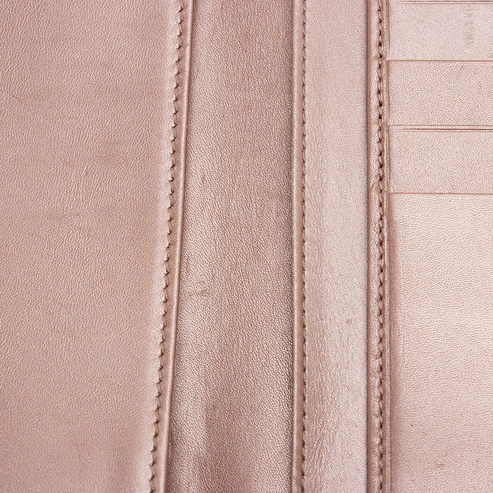 Gucci Metallic Microguccissima Script Continental Wallet (SHF-23020)