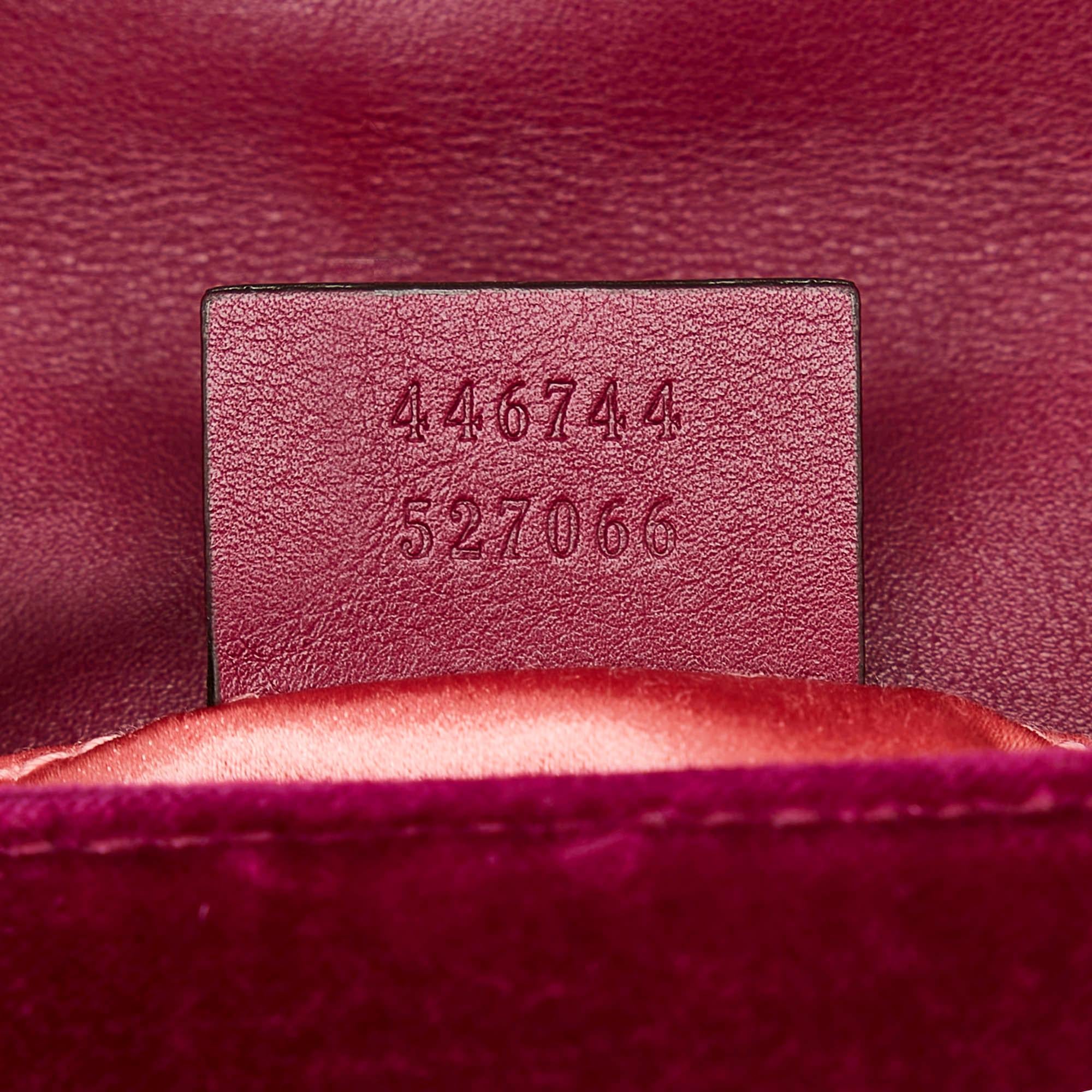 Gucci Mini GG Marmont Matelasse Velvet Crossbody Bag (SHG-29737)