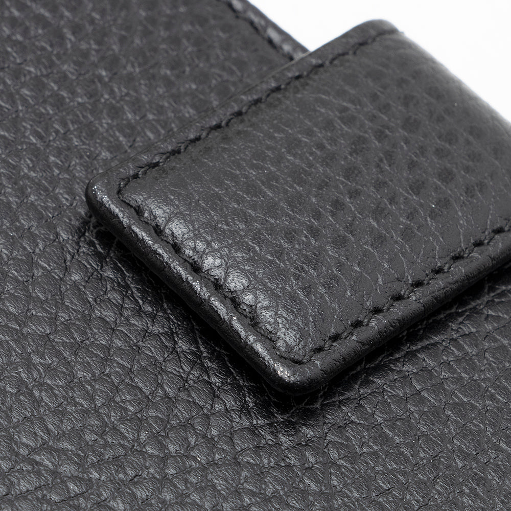 Gucci Pebbled Leather GG Marmont French Flap Wallet (SHF-22143)