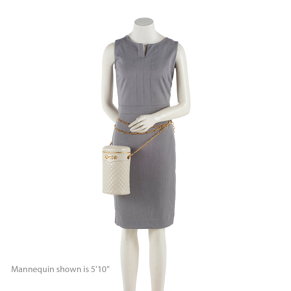 Gucci Quilted Leather Zumi Cylindrical Shoulder Bag (SHF-15064)