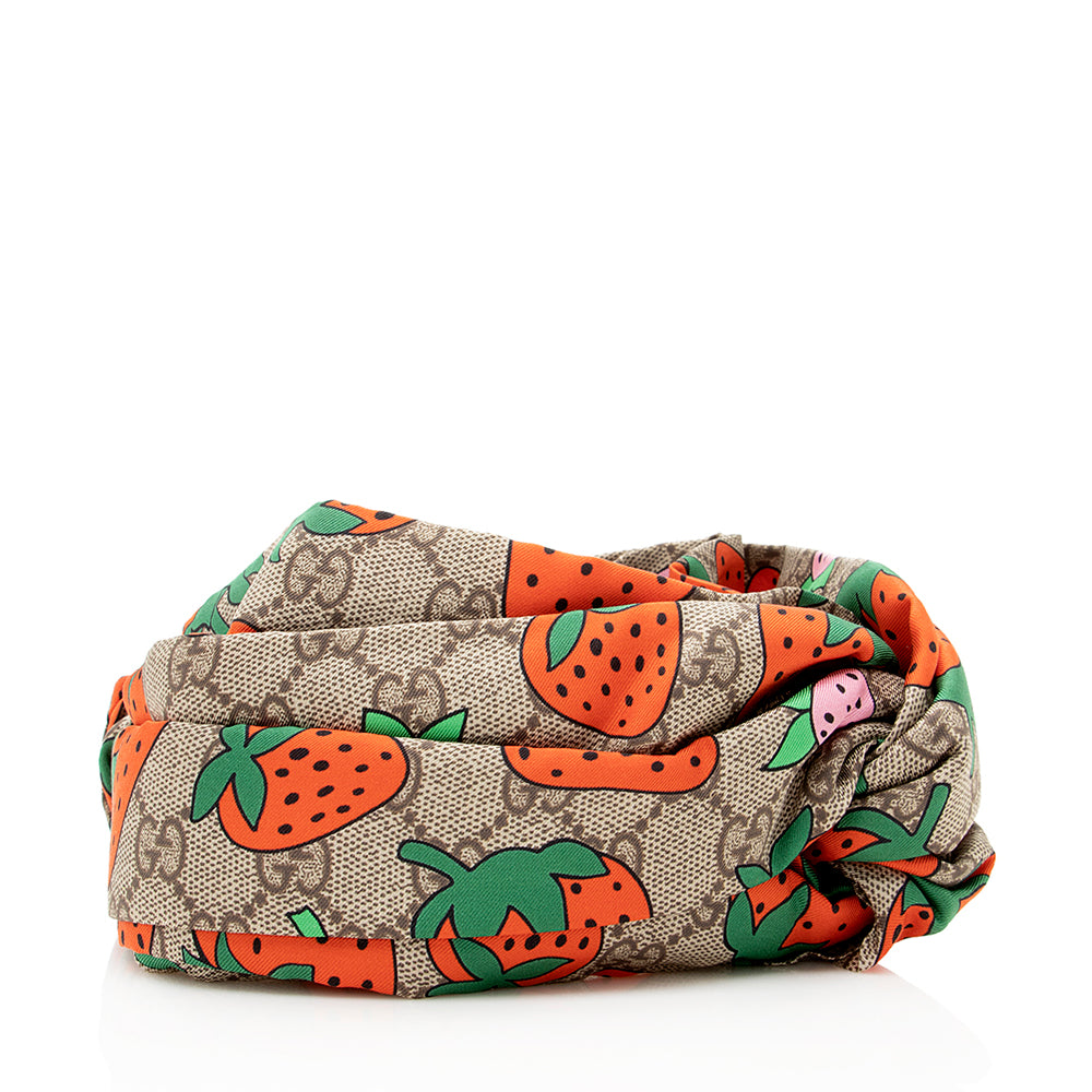 Gucci Silk GG Supreme Strawberry Headband (SHF-18965)