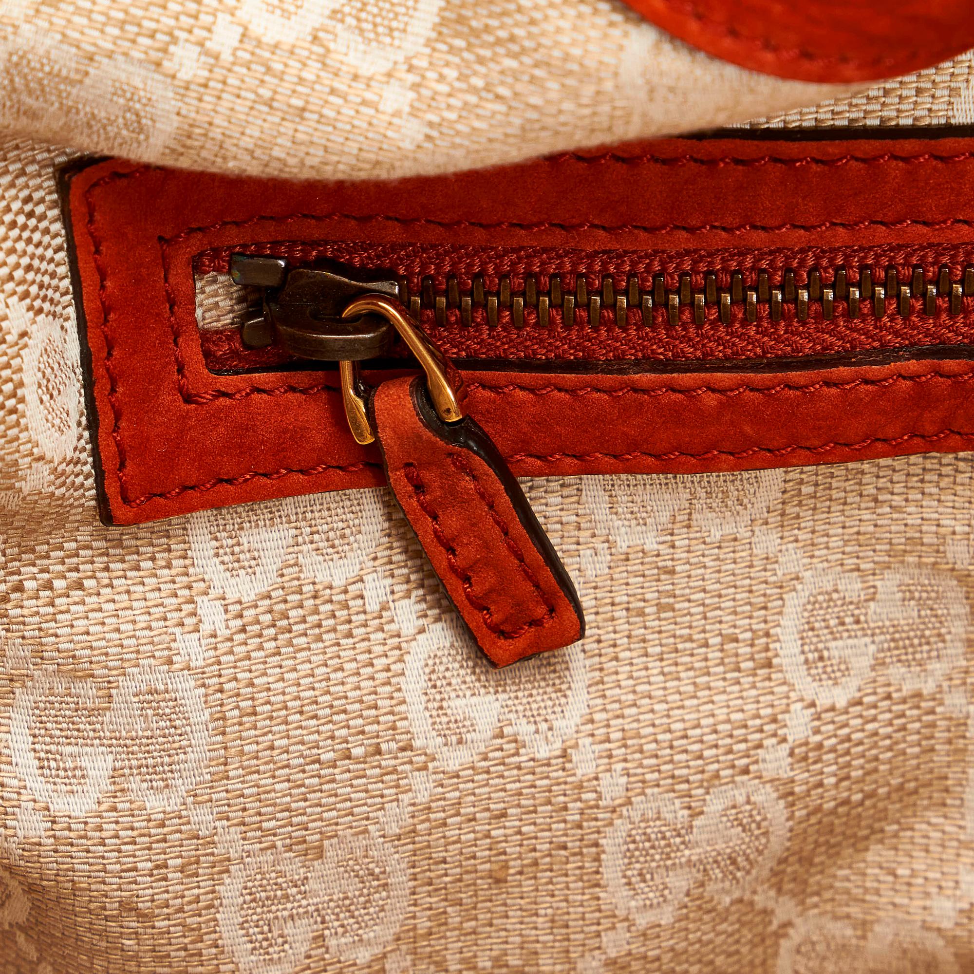 Gucci Soft Stirrup Nubuck Leather Tote Bag (SHG-32597)