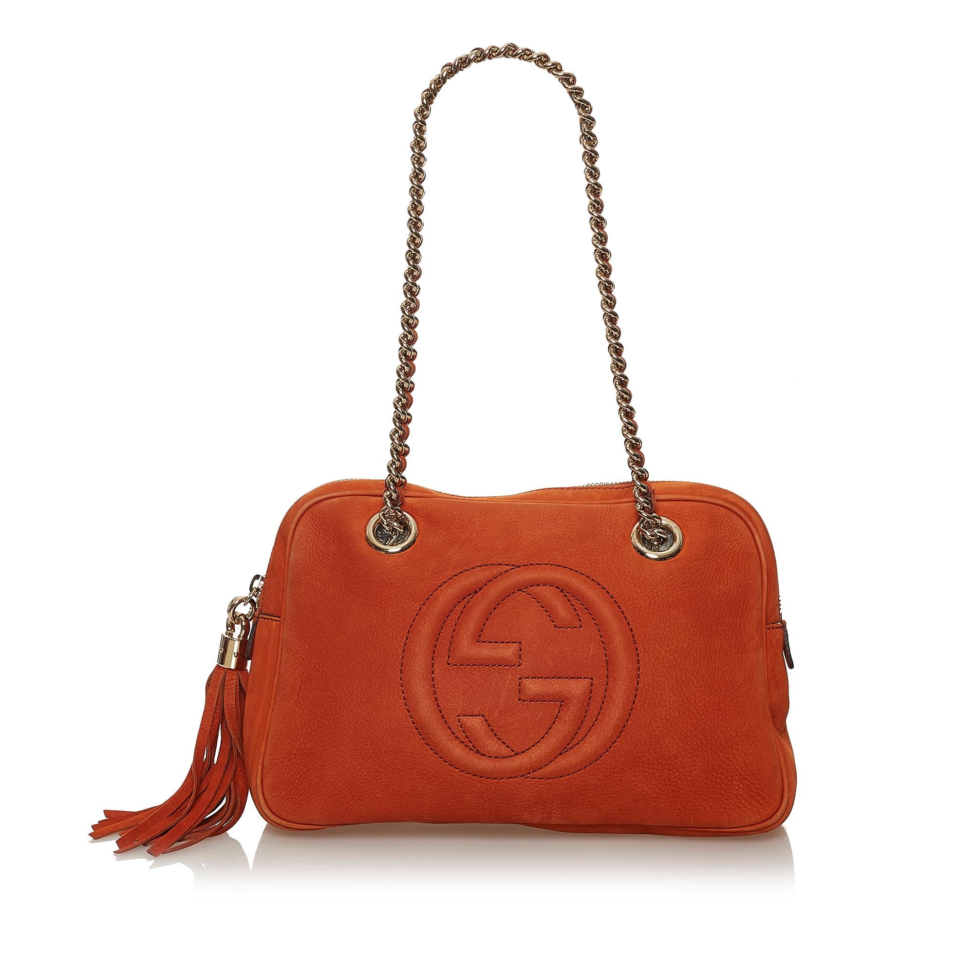 Gucci Soho Chain Nubuck Leather Shoulder Bag (SHG-28441)