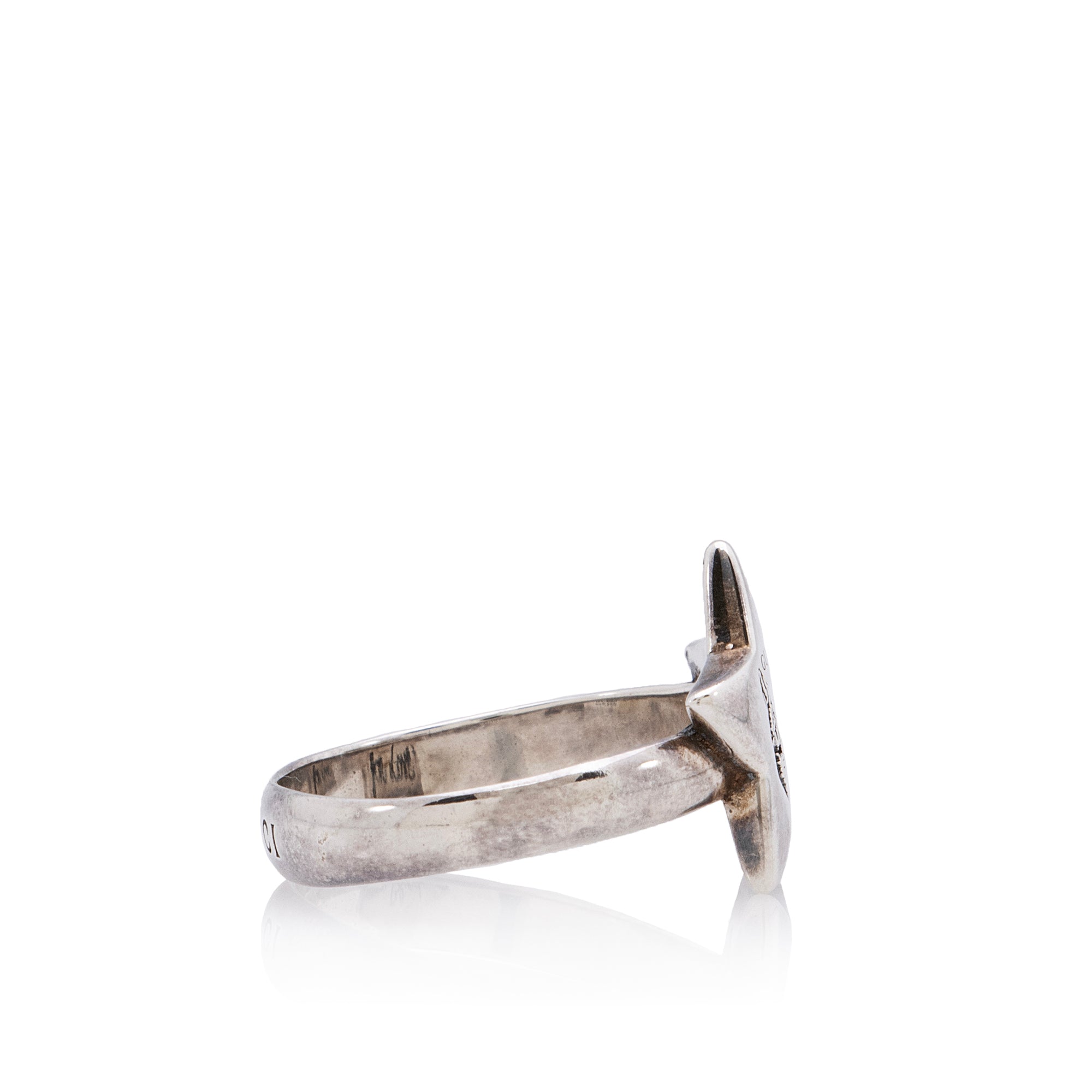 Gucci Sterling Silver Blind For Love Mystic Cat Star Ring - Size 8 (SHF-22778)