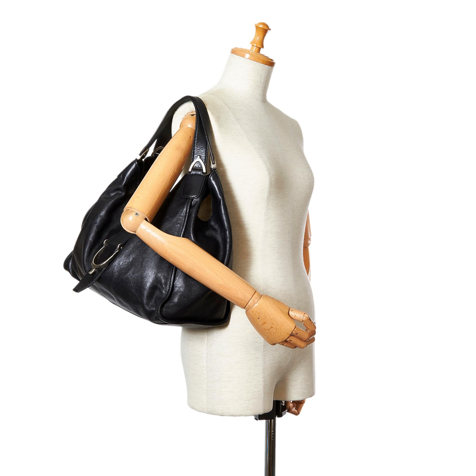 Gucci Stirrup Leather Shoulder Bag (SHG-25765)