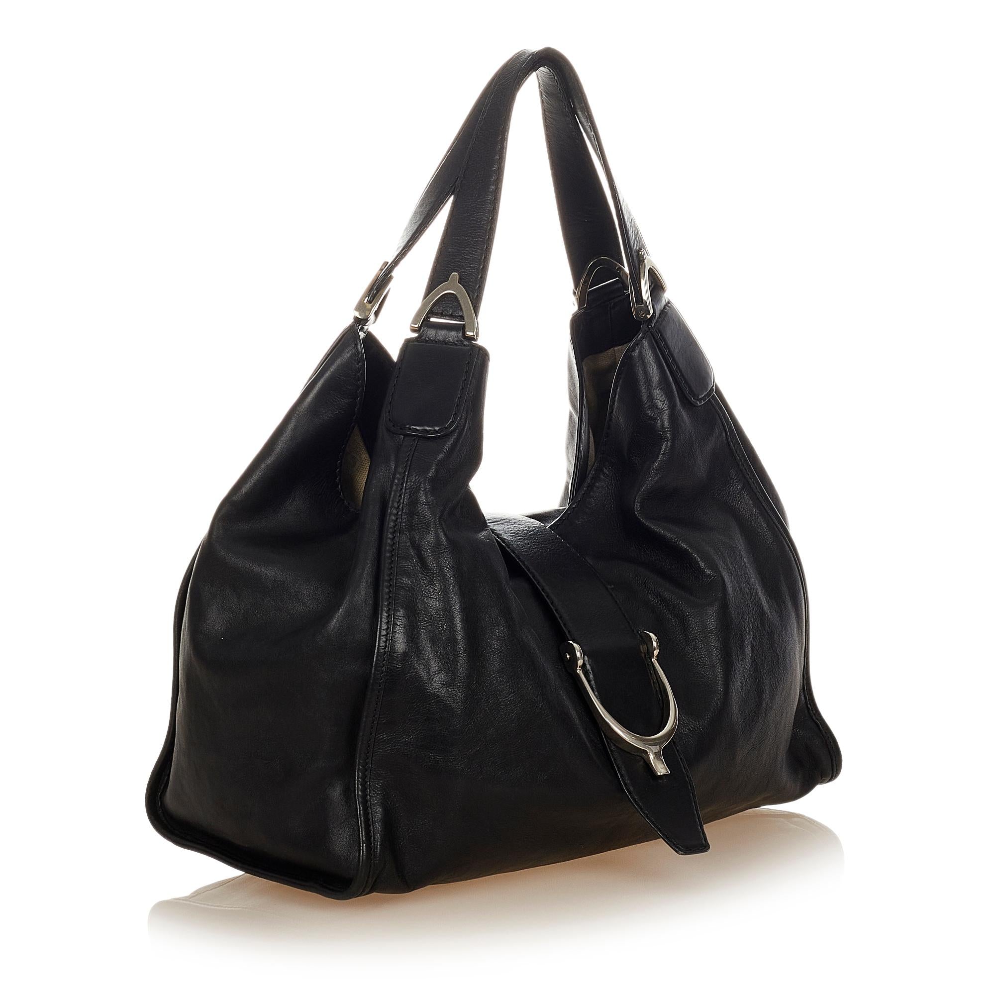 Gucci Stirrup Leather Shoulder Bag (SHG-25765)
