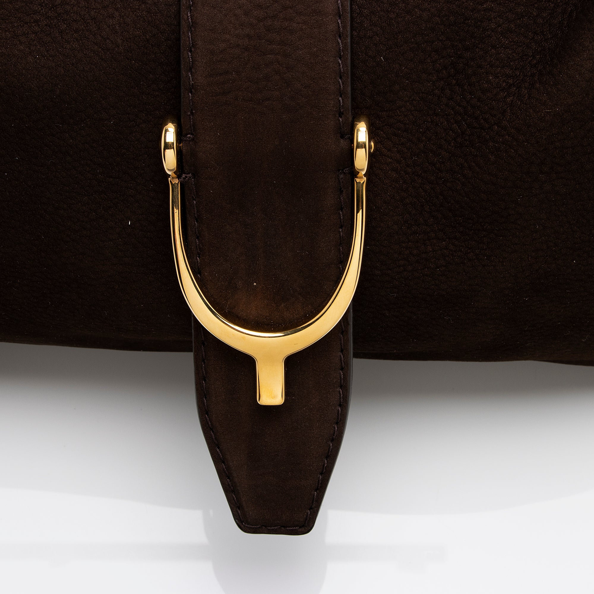 Gucci Suede Stirrup Tote (SHF-XdZ15l)