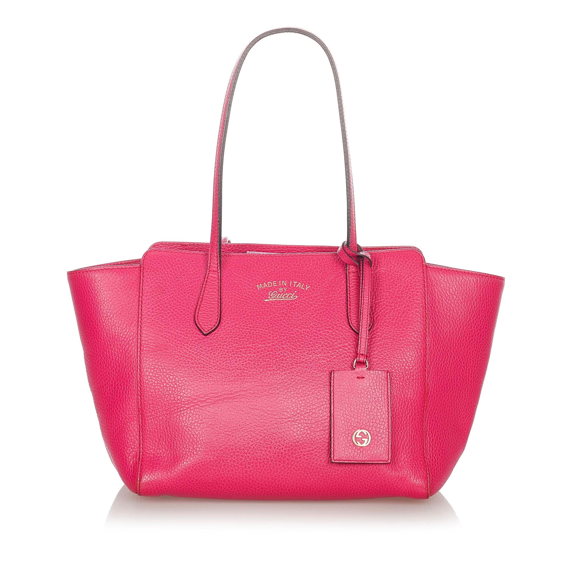 Gucci Swing Leather Tote Bag (SHG-31582)