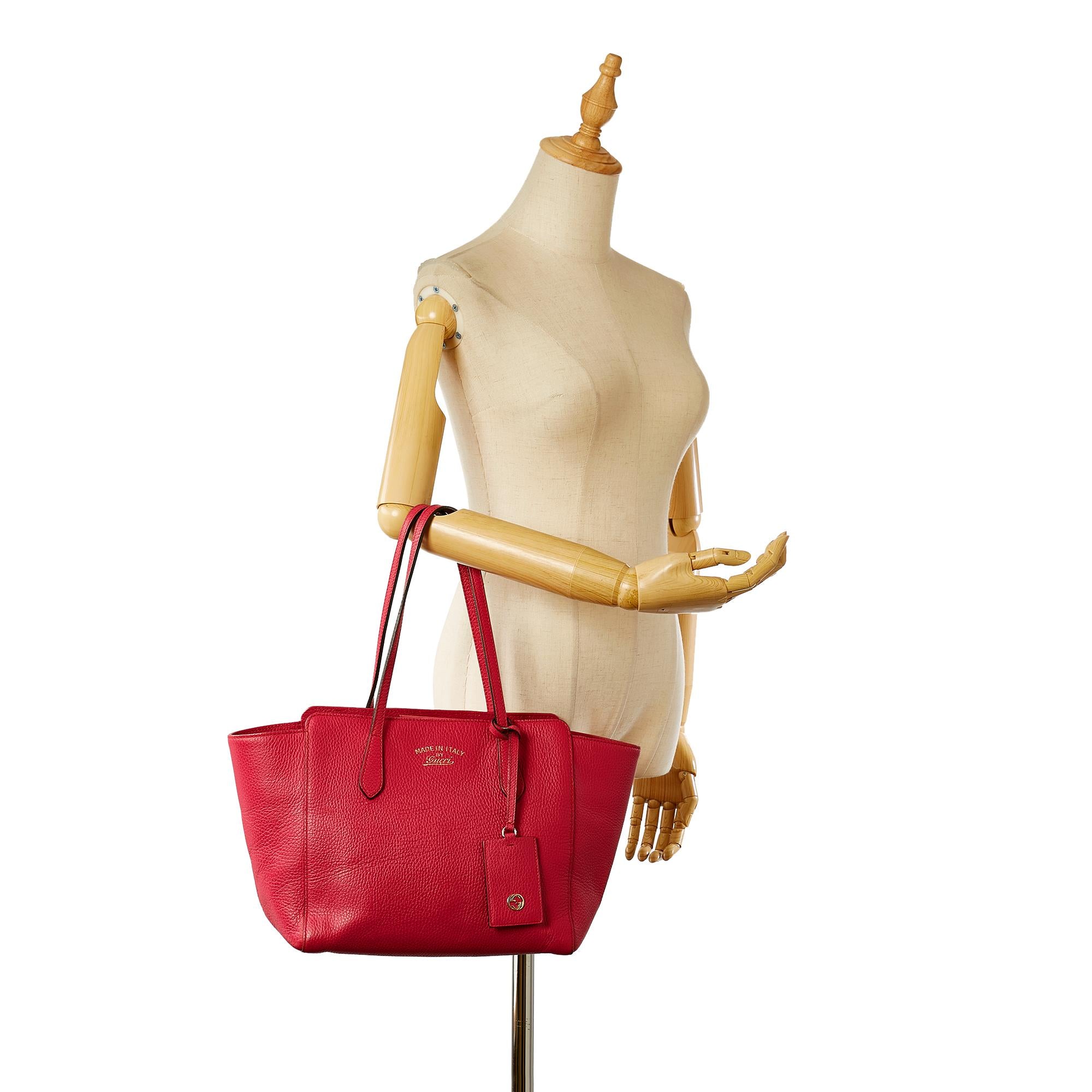 Gucci Swing Leather Tote Bag (SHG-31582)