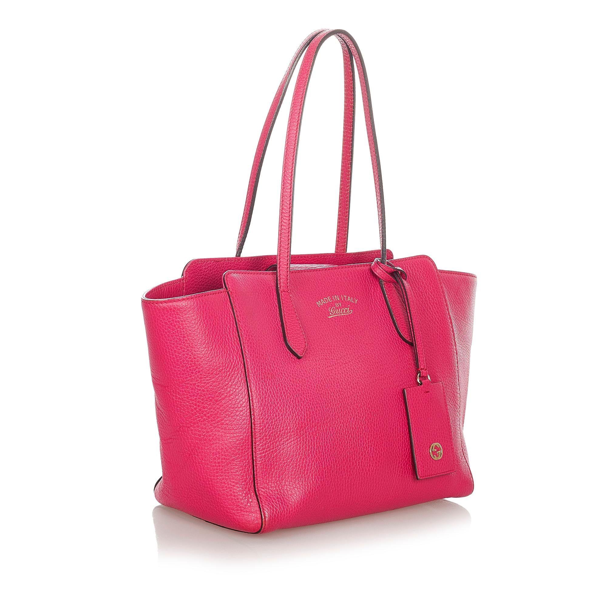 Gucci Swing Leather Tote Bag (SHG-31582)