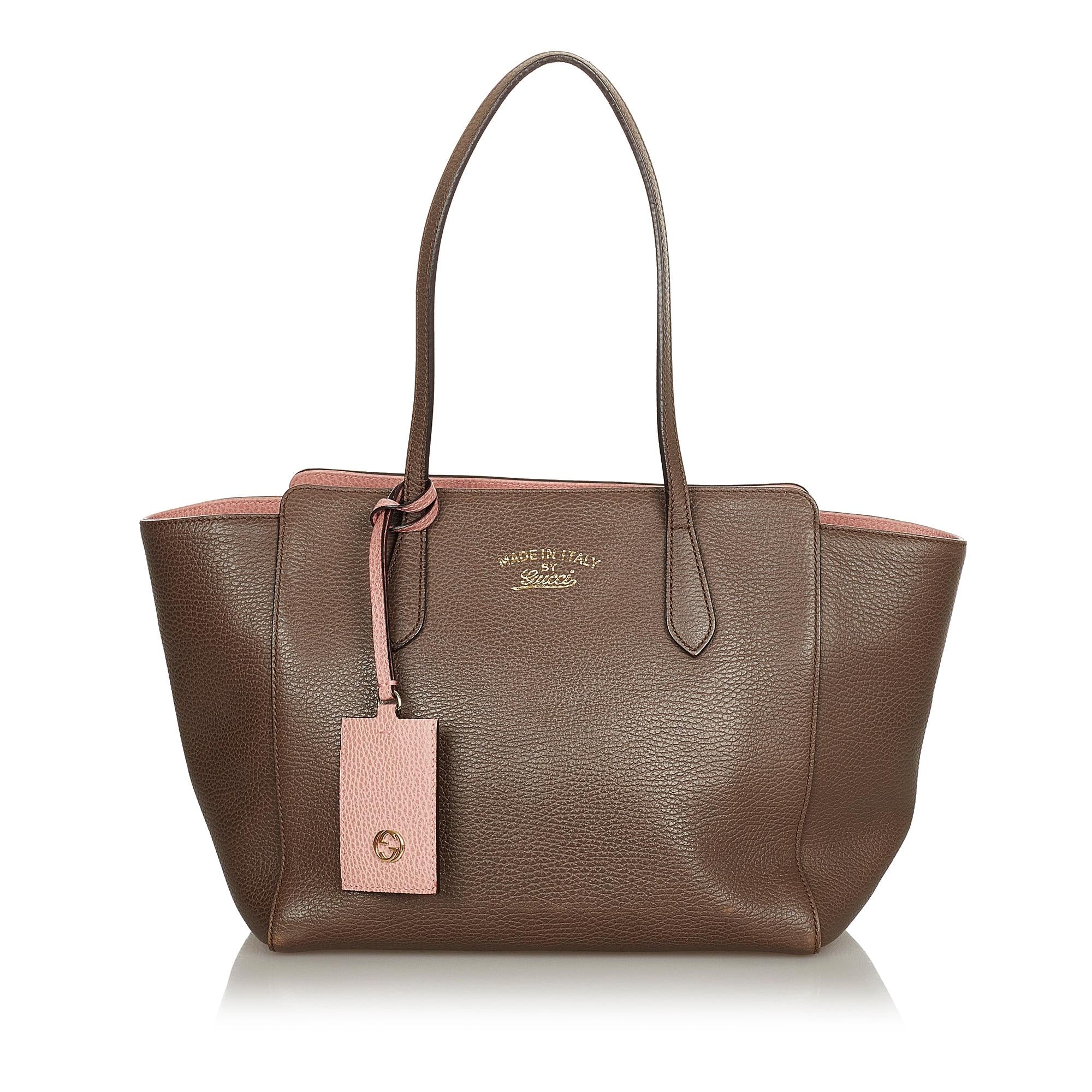 Gucci Swing Leather Tote Bag (SHG-25764)