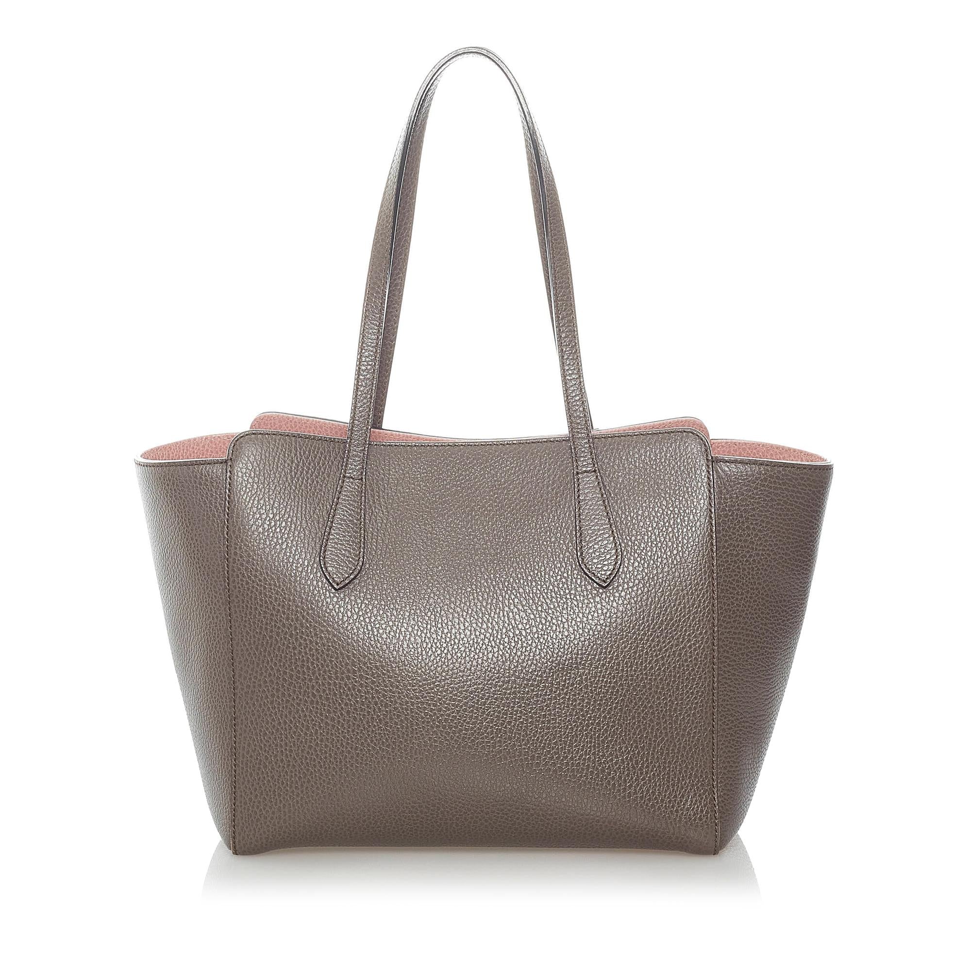 Gucci Swing Leather Tote Bag (SHG-32057)