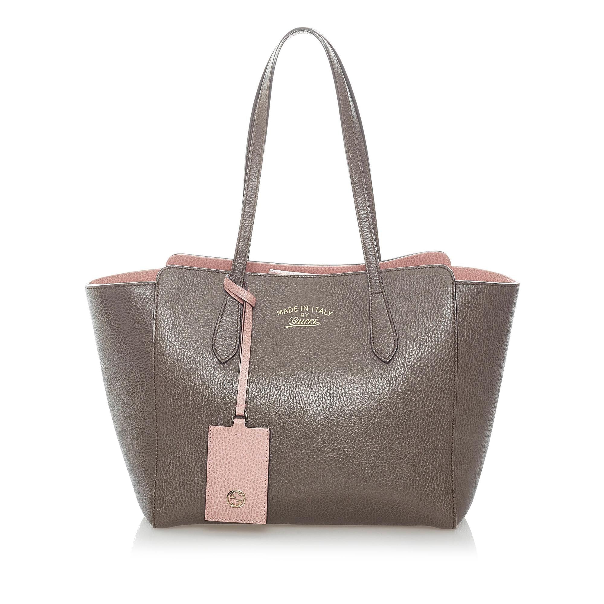 Gucci Swing Leather Tote Bag (SHG-32057)