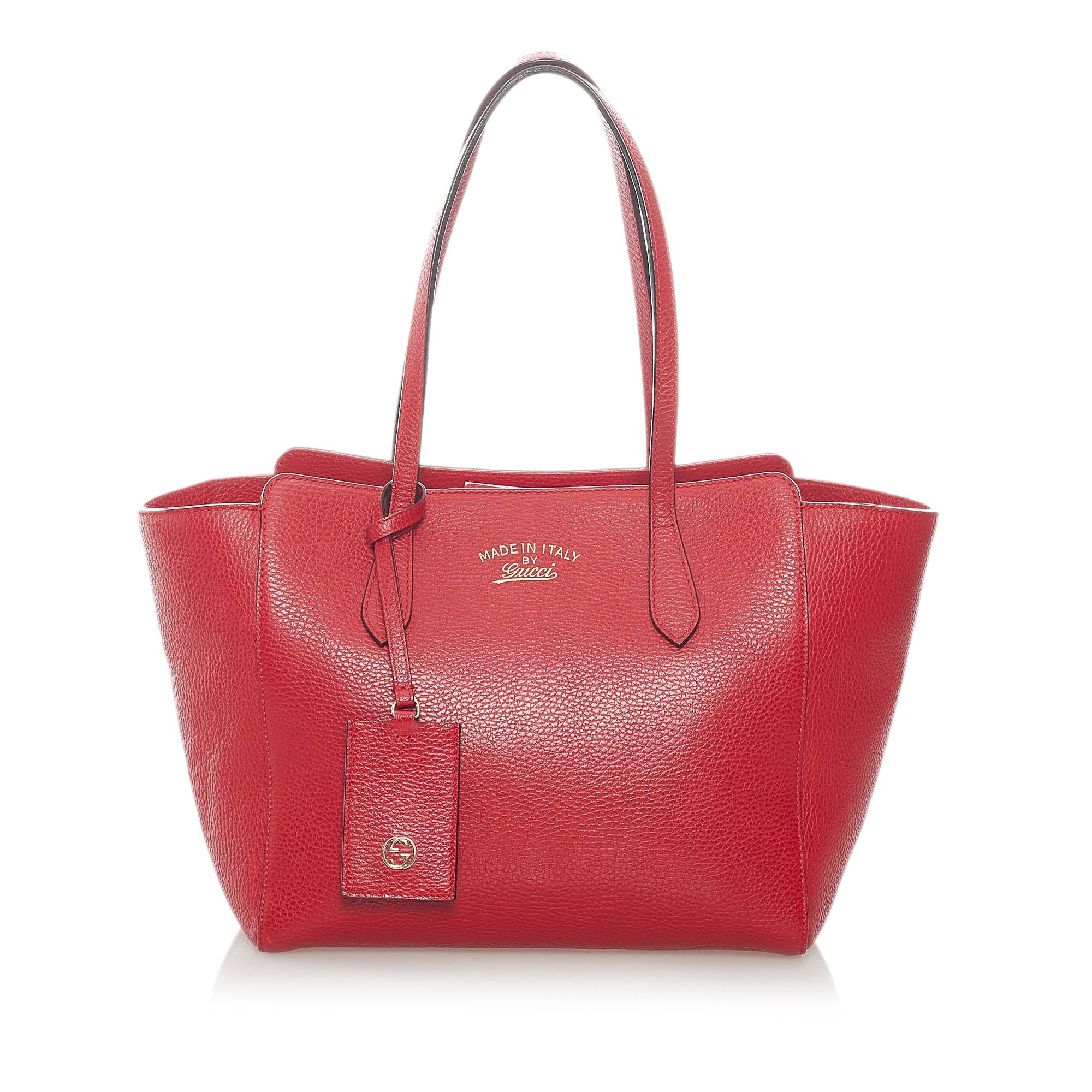 Gucci Swing Leather Tote Bag (SHG-32833)