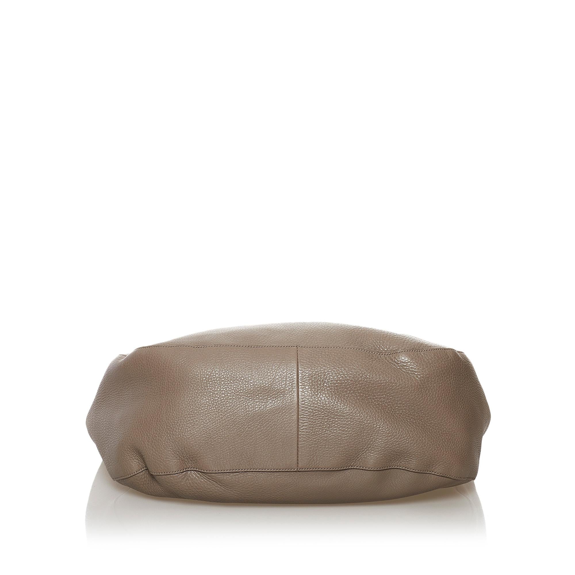 Gucci Twill Leather Tote Bag (SHG-32764)