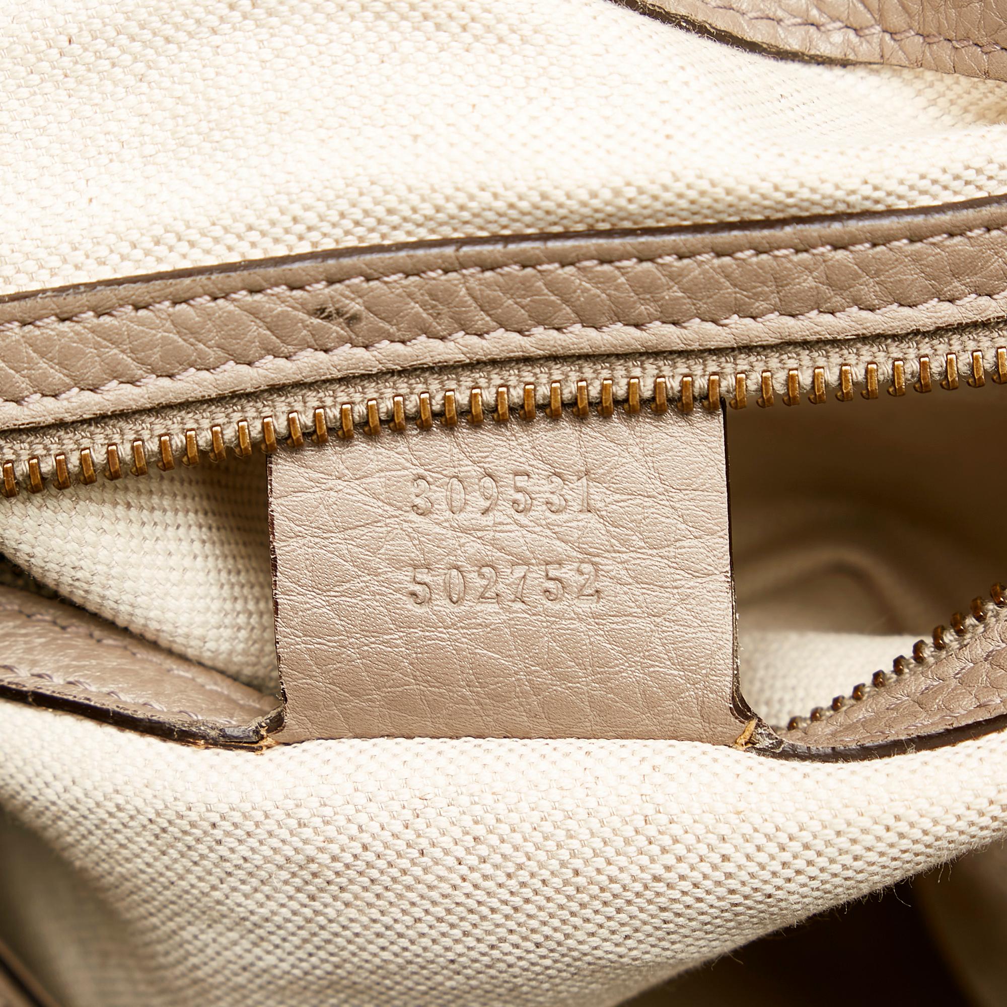 Gucci Twill Leather Tote Bag (SHG-32764)