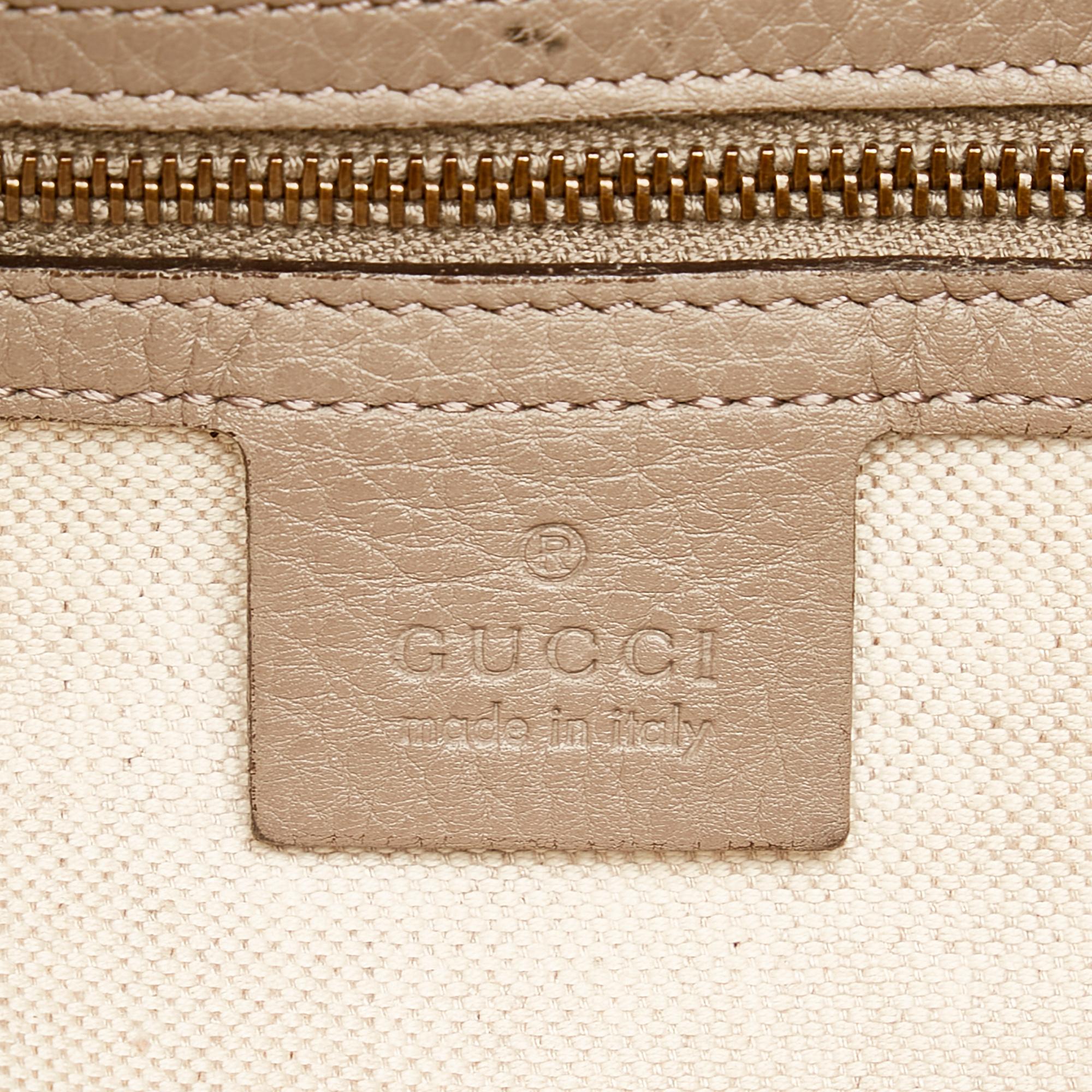 Gucci Twill Leather Tote Bag (SHG-32764)