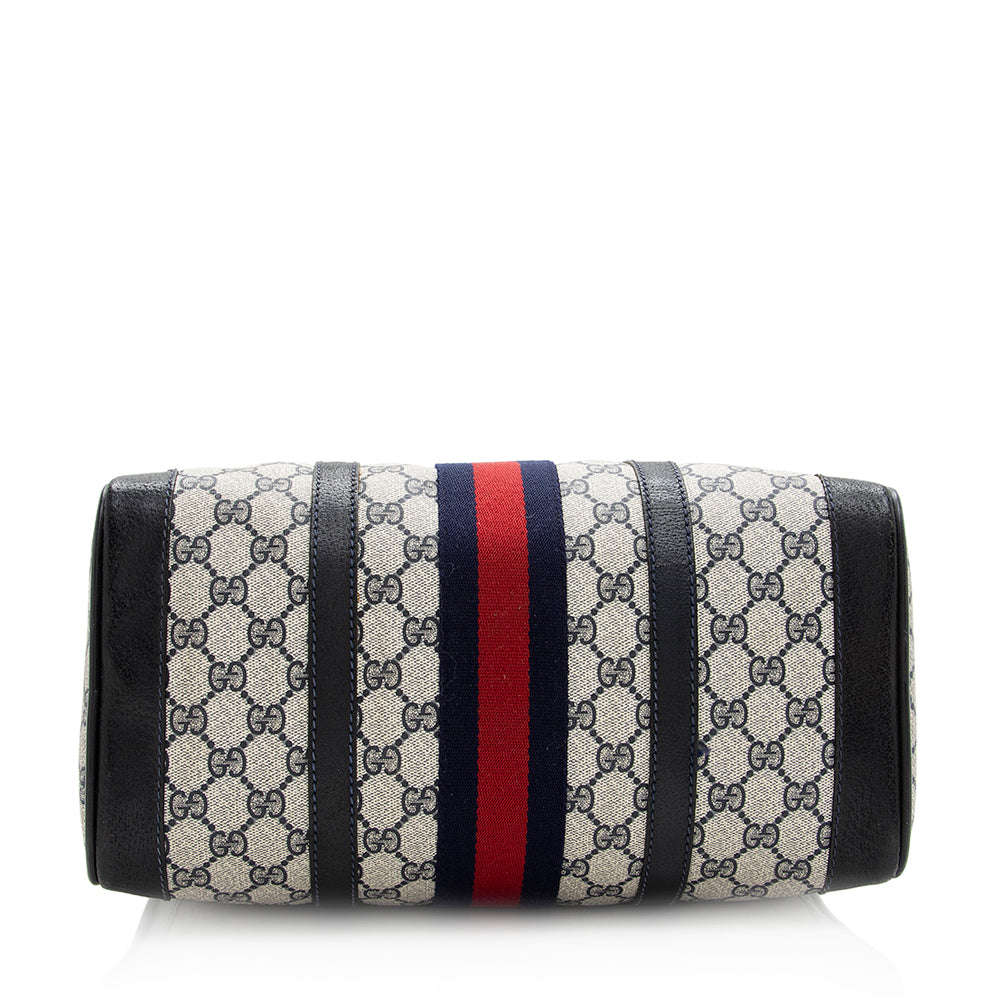 Gucci Vintage GG Plus Web Boston Satchel (SHF-20508)