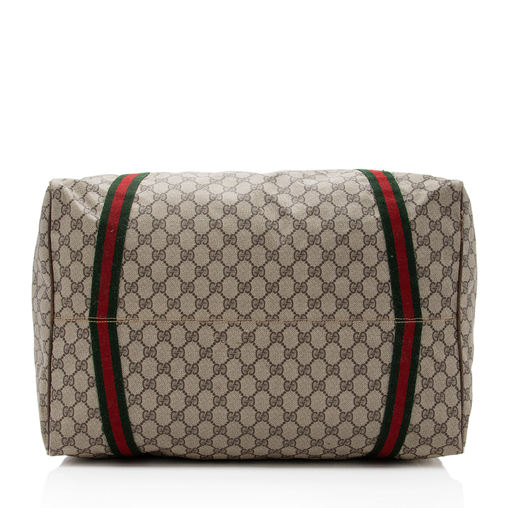Gucci Vintage GG Plus Web Duffel Bag (SHF-18688)