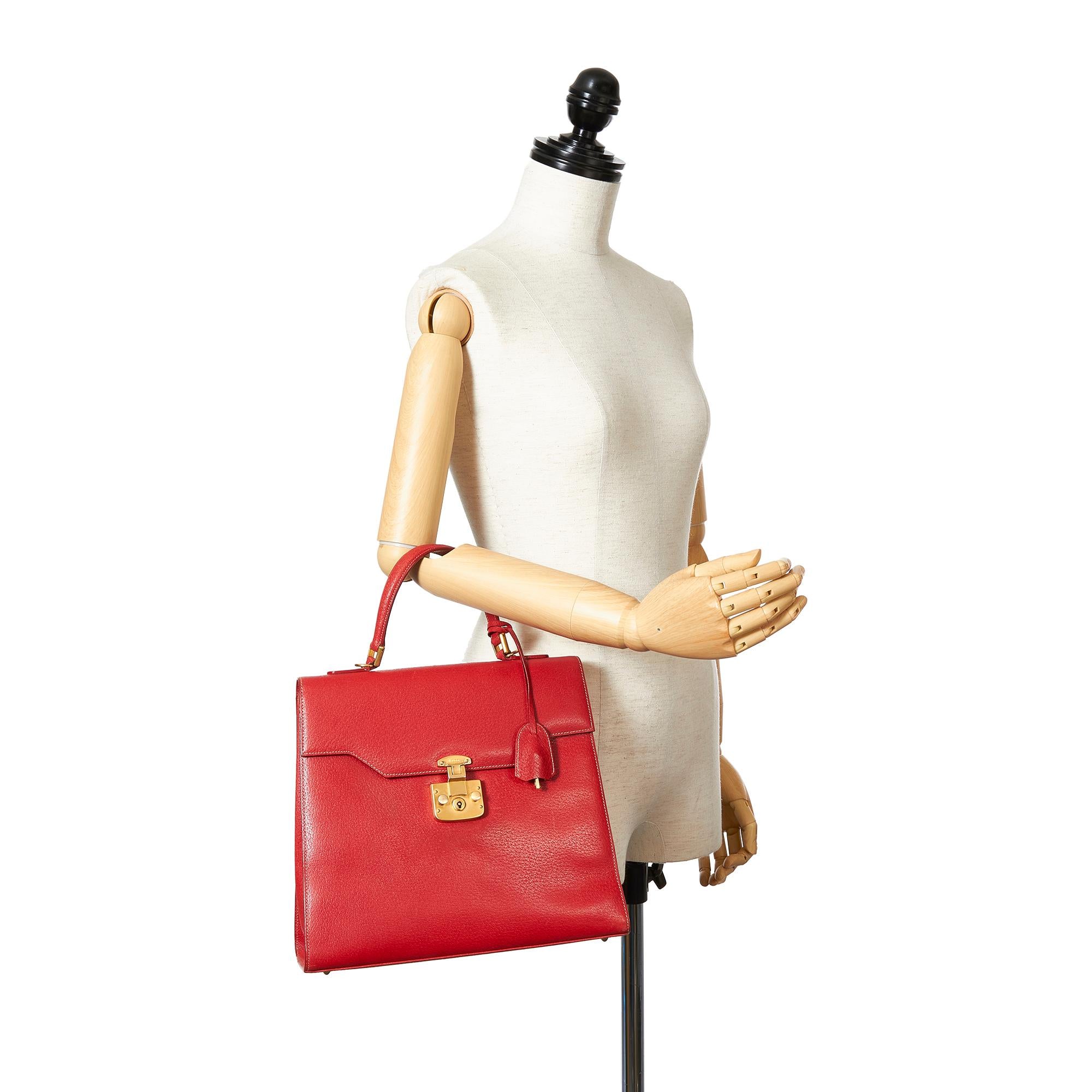 Gucci Vintage Lady Lock Leather Handbag (SHG-25497)