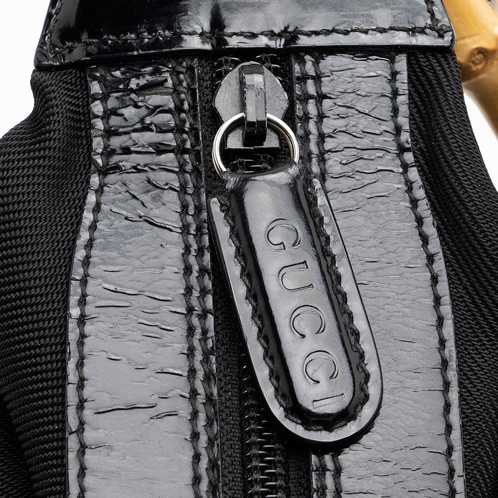 Gucci Vintage Nylon Bamboo Shoulder Bag (SHF-18169)