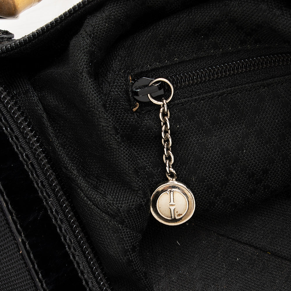 Gucci Vintage Nylon Bamboo Shoulder Bag (SHF-18169)