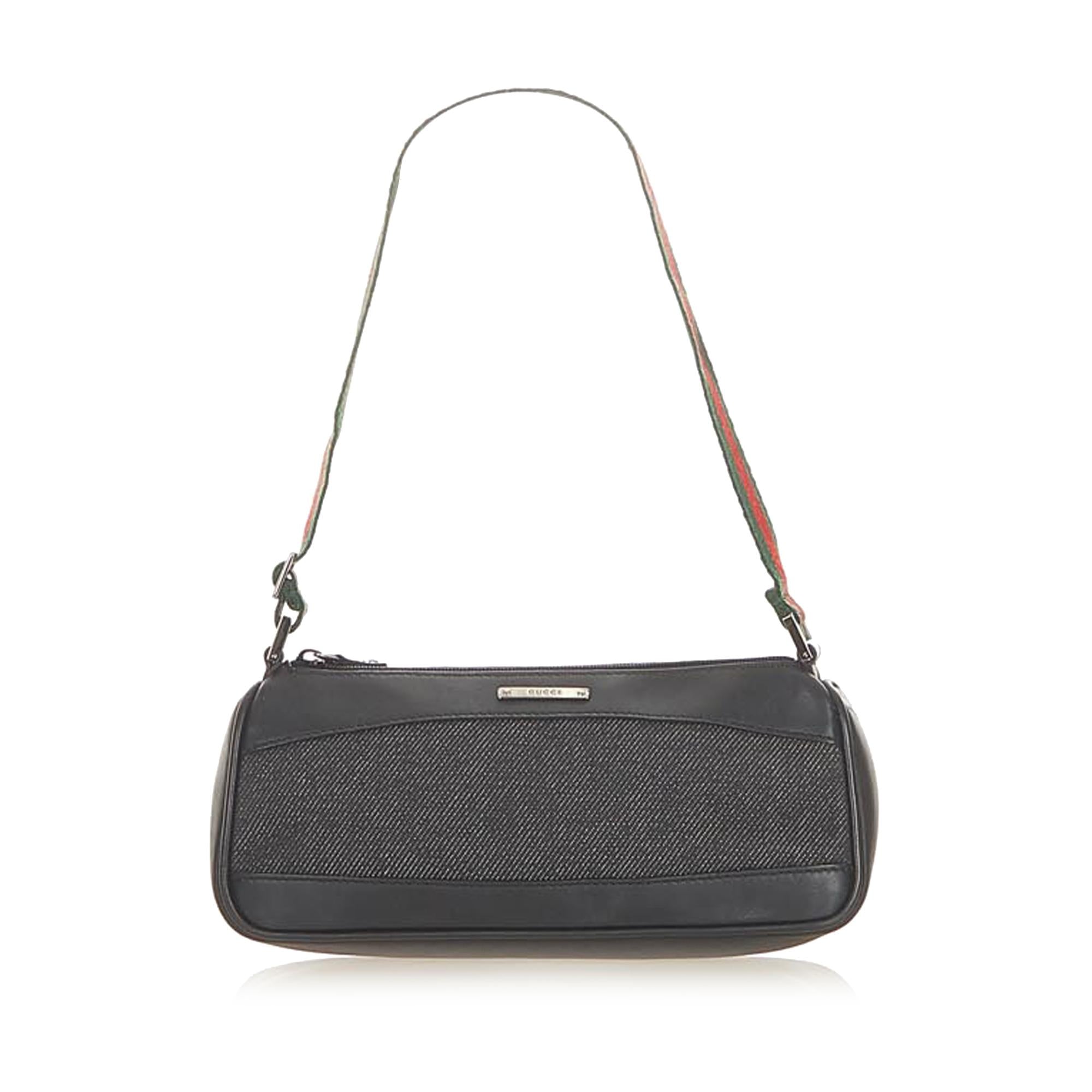 Gucci Web Denim Baguette (SHG-36578)