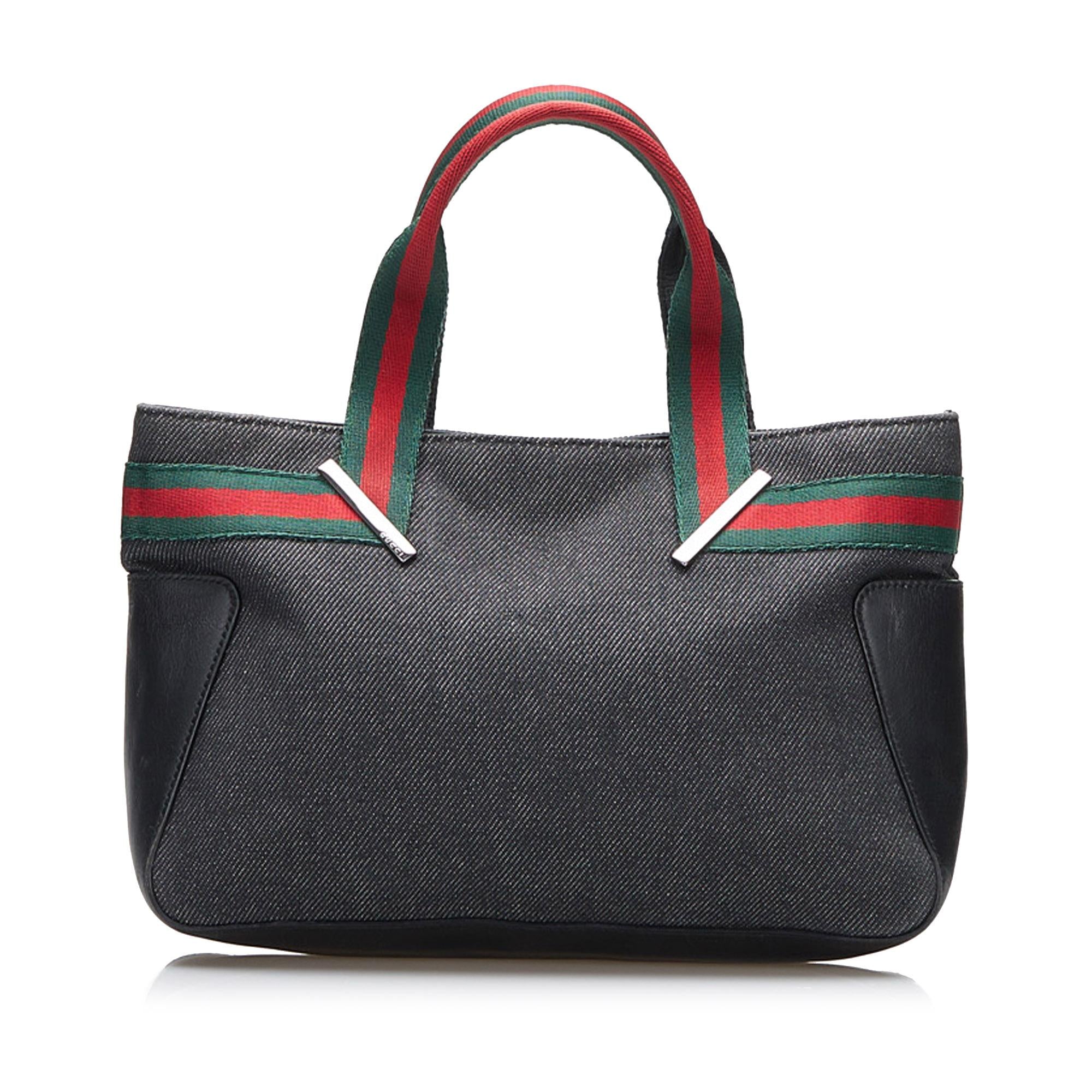 Gucci Web Denim Handbag (SHG-mvpGGk)