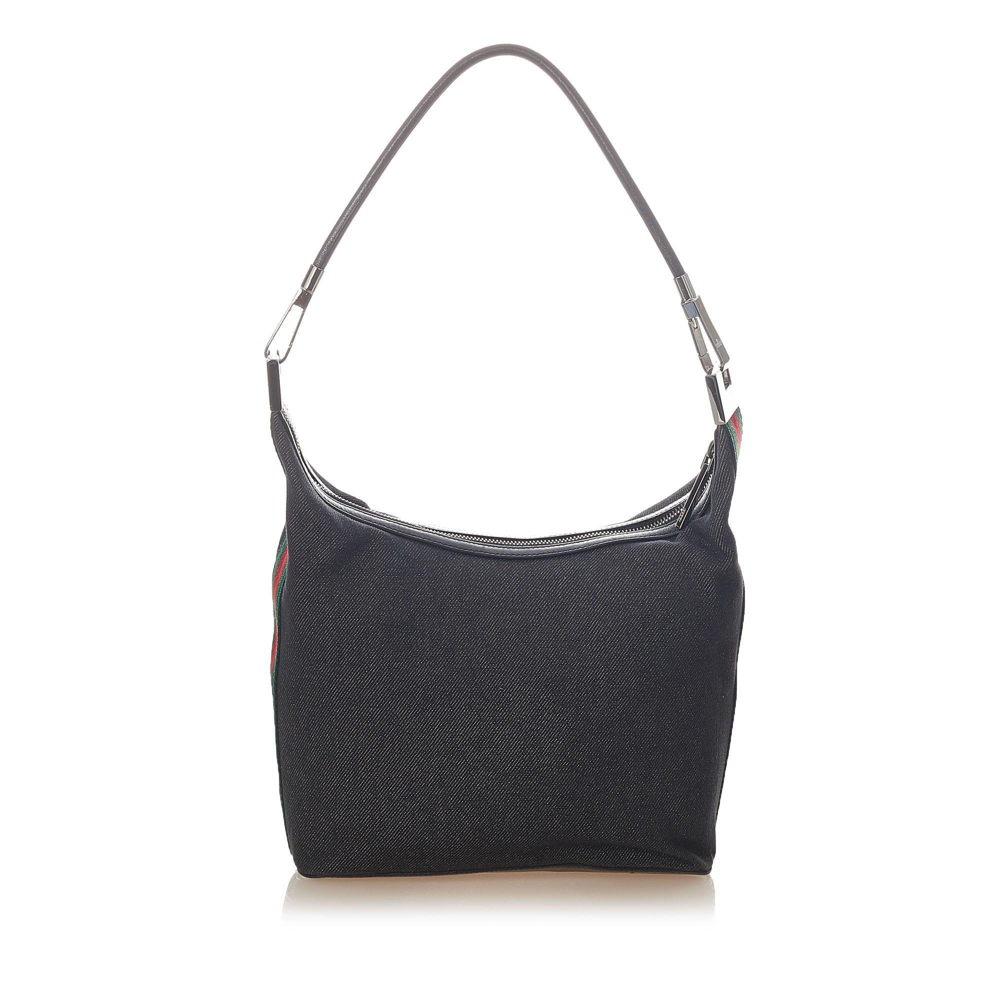 Gucci Web Denim Shoulder Bag (SHG-32504)