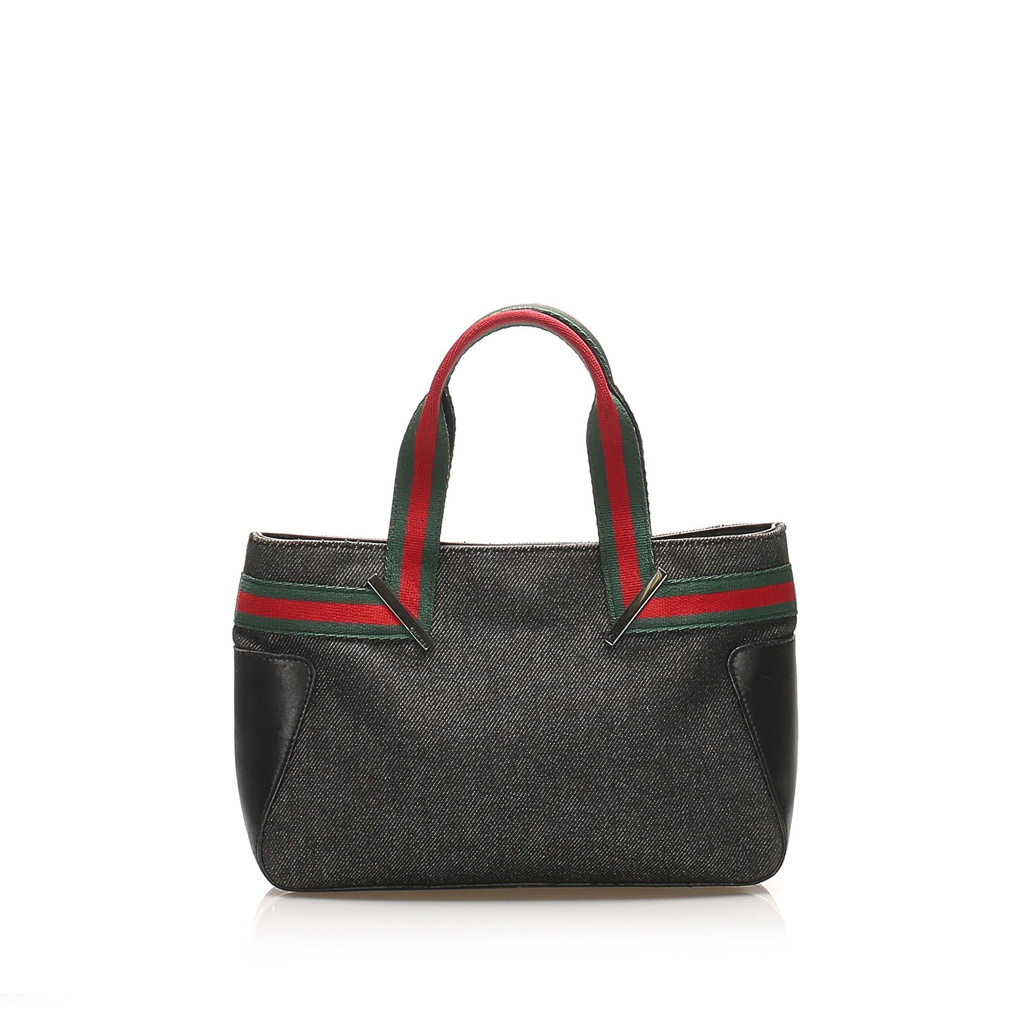 Gucci Web Denim Tote Bag (SHG-15408)