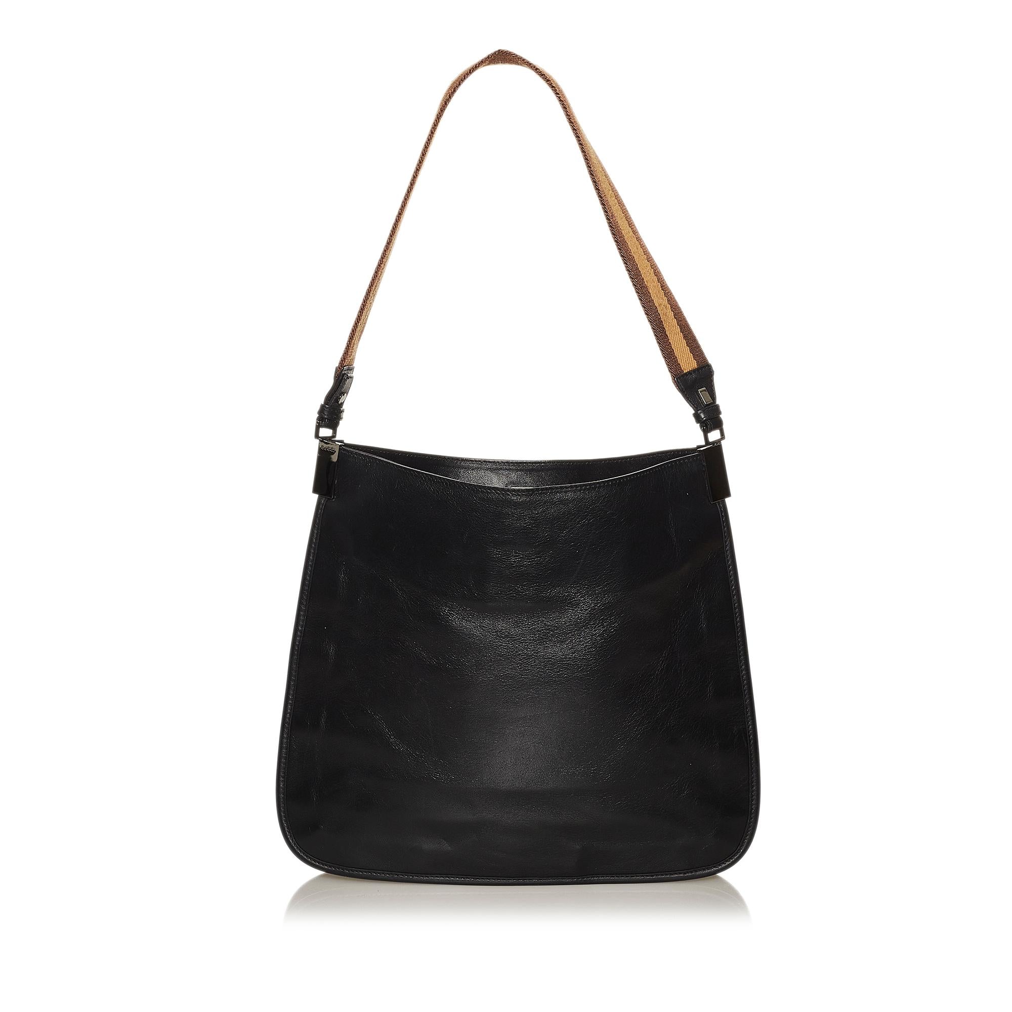 Gucci Web Leather Shoulder Bag (SHG-28499)